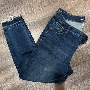 Old Navy Women's Midrise Rockstar Dark Blue Ankle Jeans